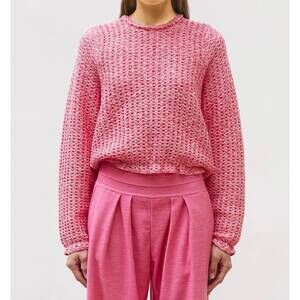 NEW MOLLI dhalia tweeded wool sweater in pink mottled